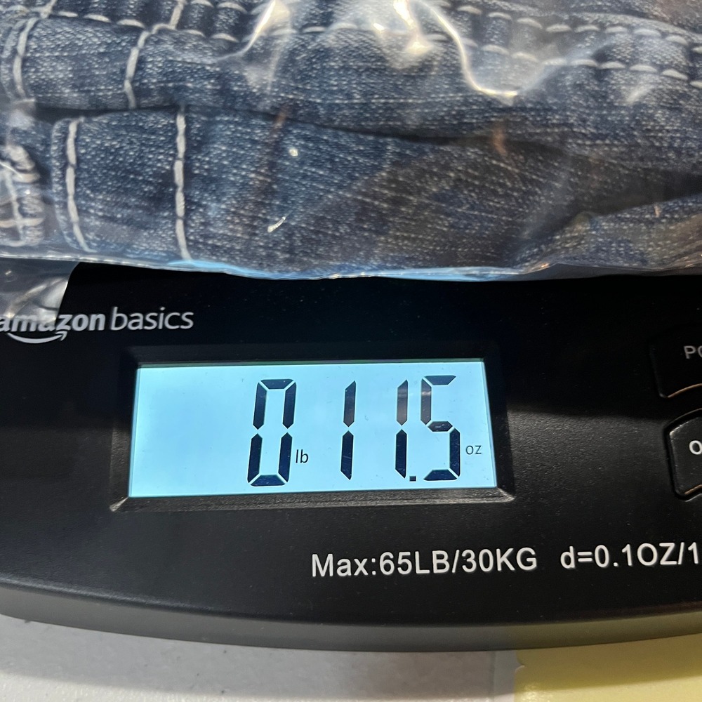 rue21 Crops Women 11/12 Blue Denim Capri Jeans Raw Hem Distressed Stretch Y2K - Picture 11 of 11